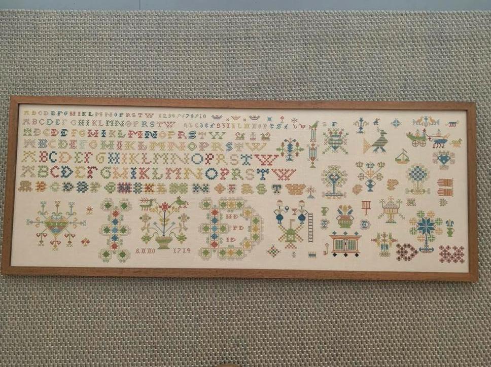 Merklap, 1714, 87.5x33cm, Ophalen