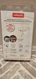 Wirquin dubbele ruimtebesparende sifon wit, Afvoer, Pvc, Nieuw, Ophalen of Verzenden