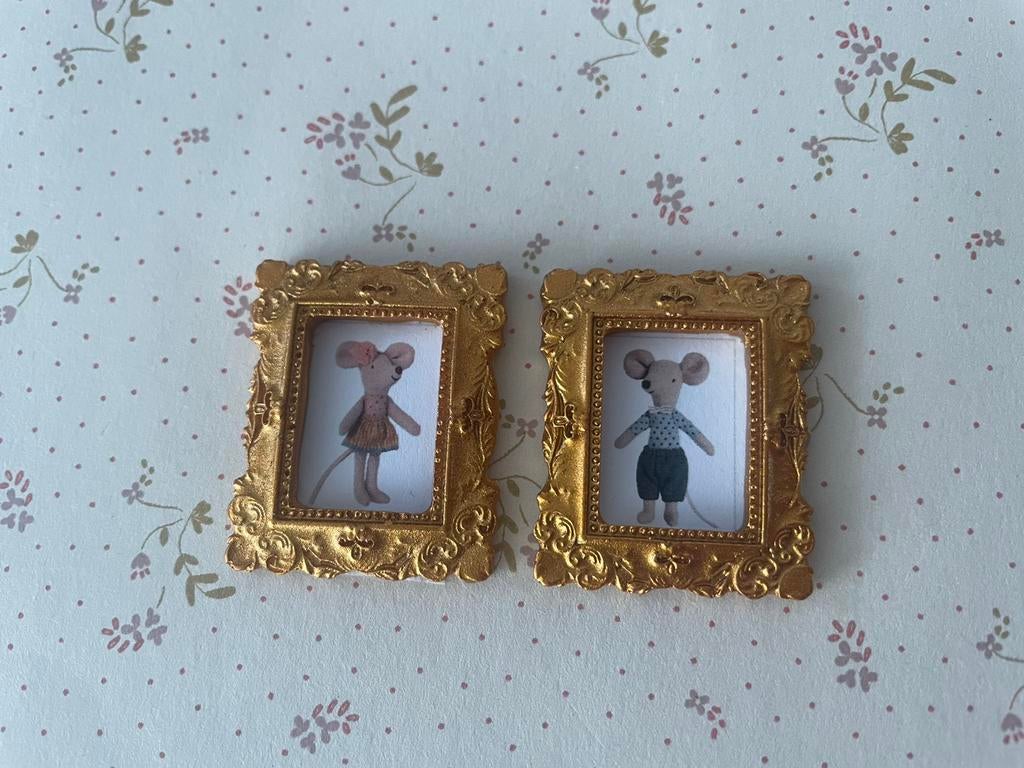 Maileg muizen schilderijtjes, Ophalen of Verzenden, Zo goed als nieuw, Poppenhuis