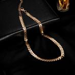 Gouden choker ketting (fishbone boho dames vrouwen trendy), Verzenden, Nieuw, Goud, Overige materialen