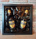 Hertog Jan flesjes verwerkt in een lijst met Epoxy, Antiek en Kunst, Ophalen of Verzenden