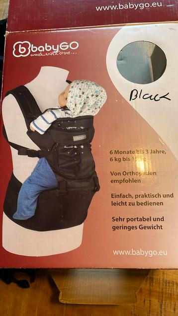 Draagzak BabyGo Wombat zwart  beschikbaar voor biedingen