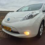 Nissan Leaf Electric 30kW 2016 Wit. Weinig km!!!, Auto's, Stof, Zwart, 1445 kg, Wit