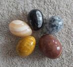 5 Mooie marmeren eieren, Verzamelen, Mineralen en Fossielen, Ophalen of Verzenden, Mineraal