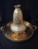 Mooie oude antieke Daalderop vaas en dienblad., Antiek en Kunst, Antiek | Koper en Brons, Ophalen of Verzenden
