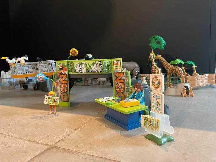 Playmobil dierentuin met veel extra dieren, Kinderen en Baby's, Speelgoed | Playmobil, Zo goed als nieuw, Ophalen