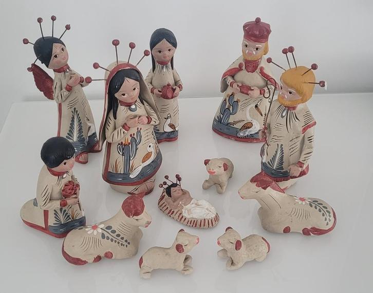 Vintage kerstgroep Mexican Nativity folk art, Diversen, Kerst, Gebruikt, Ophalen of Verzenden