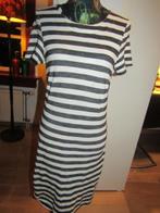 F152 &CO Woman mt M jurk donkerblauw ecru streep, Maat 38/40 (M), Zo goed als nieuw, Knielengte, Verzenden