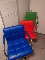 3 Barkrukken PU-leer, verstelbaar & draaibaar, Huis en Inrichting, Barkrukken, Ophalen, Gebruikt, 90 cm of meer, 3 krukken