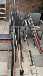 Hengels en komplette visspullen te koop wegens overlijden, Watersport en Boten, Ophalen of Verzenden, Zo goed als nieuw, Complete hengel
