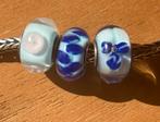 Prachtige blauwe Trollbeads glaskralen, Sieraden, Tassen en Uiterlijk, Bedels, Glas of Kristal, Ophalen of Verzenden, Zo goed als nieuw