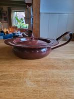 Antieke bedpan / ondersteek met deksel, Ophalen of Verzenden