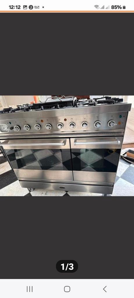 Boretti 5pits gasfornuis met 2ovens.ventilator werkt niet, Witgoed en Apparatuur, Fornuizen, Gebruikt, Vrijstaand, Gas, 5 kookzones of meer