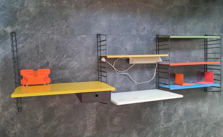 Retro vintage wandsysteem Tomado, Huis en Inrichting, Kasten | Stellingkasten, Gebruikt, Ophalen