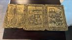 3 antieke wandborden (koperen latoen), Ophalen of Verzenden