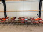 Ca. 50 st. Retro stoelen en tafels jaren 60/70 div. kleuren, Ophalen, Gebruikt, Overige kleuren, Vijf, Zes of meer stoelen