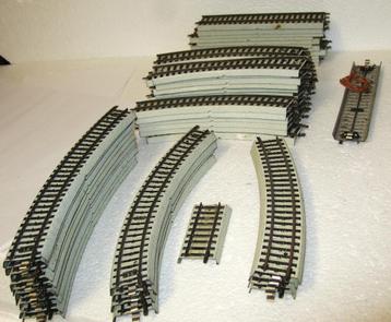 Marklin/Primex Metaal M-rails 57 stuks GEBRUIKTE beschikbaar voor biedingen