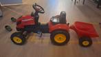 Rode Traptractor met Aanhanger, Kinderen en Baby's, Speelgoed | Buiten | Voertuigen en Loopfietsen, Ophalen, Gebruikt, Trapvoertuig