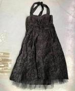 Zwarte gothic gala jurk met petticoat maat 48, Ophalen of Verzenden