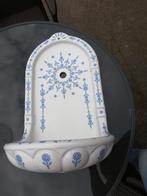 Supermooi fonteintje hoge rug blauw/turquoise decor, Antiek en Kunst, Curiosa en Brocante, Ophalen