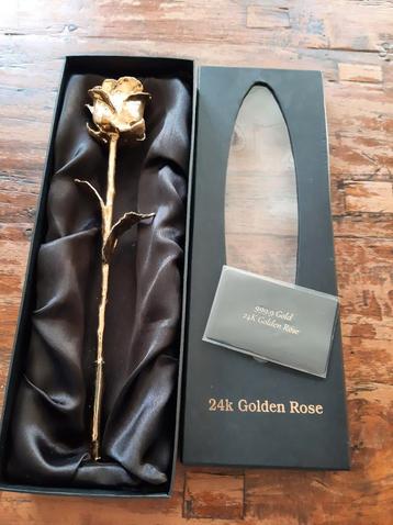 Gouden  roos verguld 24K Valentijn. Golden rose beschikbaar voor biedingen