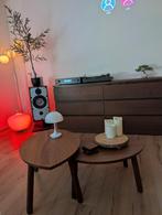 Ikea stockholm walnootfineer salontafels, Huis en Inrichting, Tafels | Salontafels, Ophalen, 50 tot 100 cm, Rond, 50 tot 100 cm
