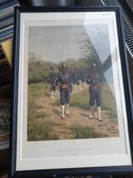 Prent Knil marechaussee 1896 litho lijst Nederlands indie, Ophalen of Verzenden