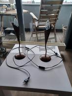 Set van 2 Tafellampen voor op Nachtkastjes, Ophalen of Verzenden, Zo goed als nieuw, Minder dan 100 cm, Metaal