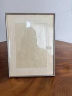 Vintage fotolijstje met metalen rand en vlak glas 18*24., Ophalen of Verzenden