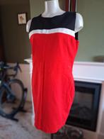 Caroline Biss dikker rood wit zwart jurk 44 gratis verz, Verzenden, Maat 46/48 (XL) of groter, Zo goed als nieuw, Knielengte