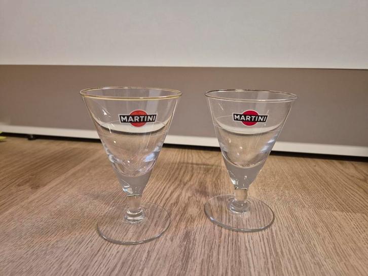 2 Martini glaasjes, Verzamelen, Glas en Borrelglaasjes, Borrel- of Shotglas, Ophalen of Verzenden