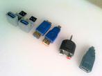 Partij: 60 stuks Adapters: USB3 USB2 Firewire jack RCA, Computers en Software, Ophalen of Verzenden, Nieuw