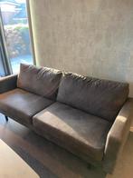 Mooie grijze stoffen bank - 3 persoons, Ophalen, Gebruikt, Driepersoons, 75 tot 100 cm