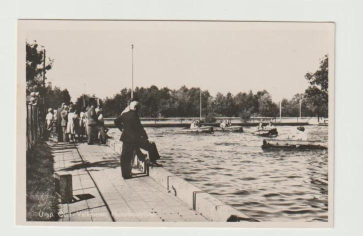 A 07 Naarden. Uitsp. Oud - Valkeveen Motorbootvijver, Verzamelen, Ansichtkaarten | Nederland, Gelopen, Noord-Holland, 1940 tot 1960