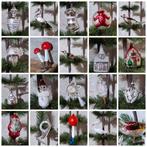 Oude antiek vintage kerstbal beer huisje sneeuwpop tol zwaan, Diversen, Kerst, N, N, Ophalen of Verzenden, Zo goed als nieuw