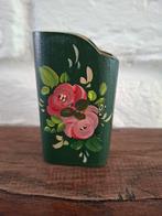 Vintage aanstekerhouder. Volkskunst. Handgeschilderd. H8 cm, Ophalen of Verzenden, Zo goed als nieuw
