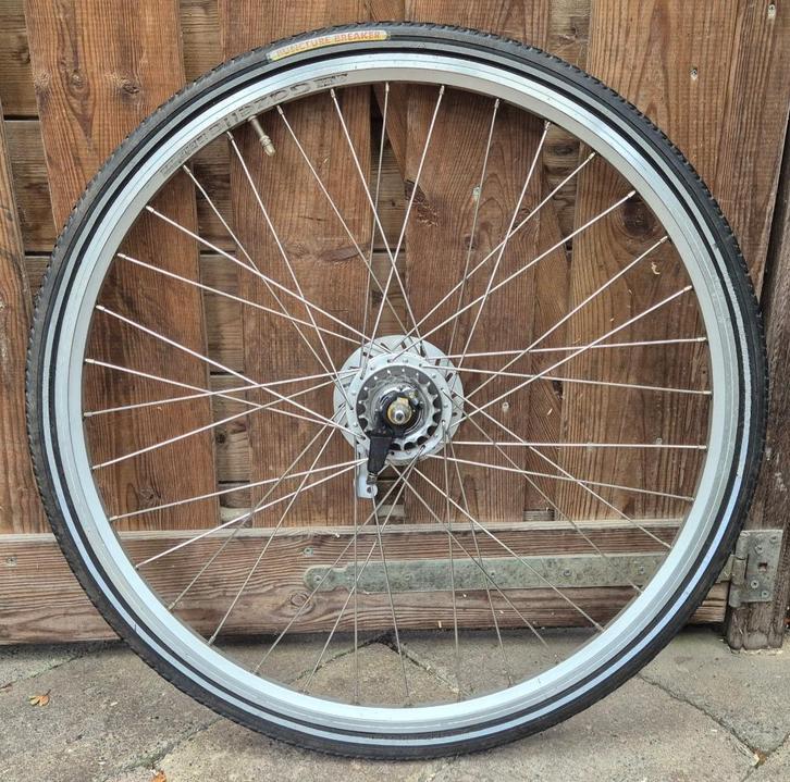 Zo goed als nieuw 28 inch achterwiel met 7 versnellingen, Fietsen en Brommers, Fietsonderdelen, Zo goed als nieuw, Algemeen, Wiel