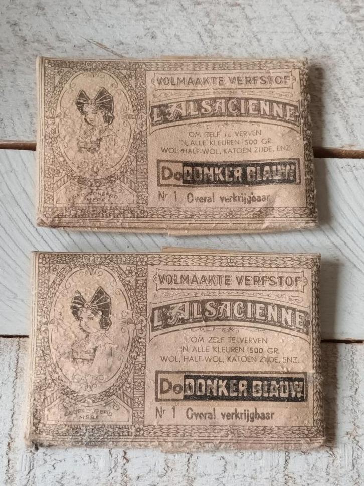 Vintage L'Alsacienne Verfstof - Donker Blauw, Verzamelen, Merken en Reclamevoorwerpen, Gebruikt, Verpakking, Ophalen of Verzenden