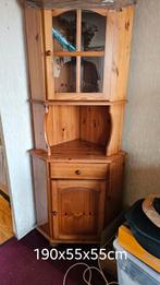 doorleefd grenen hoekkast afmeting 190x55x55cm, Huis en Inrichting, Kasten | Buffetkasten, Ophalen, Gebruikt, Glas, 50 tot 100 cm