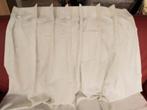 3 Creme overgordijnen van 75 cm breed en 182/193 cm hoog, Zo goed als nieuw, Crème, 150 tot 200 cm, 50 tot 100 cm