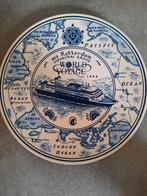 ms Rotterdam  blue delft bord world voyage 1998, Ophalen of Verzenden, Gebruikt, Motorboot