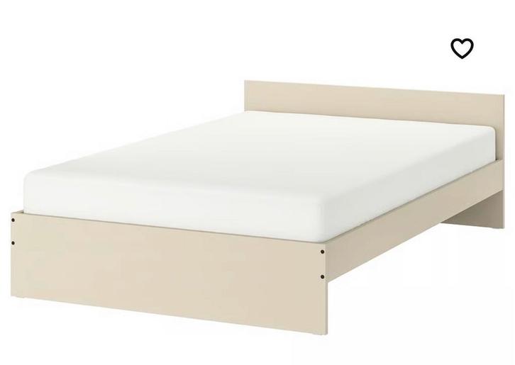 IKEA Tweepersoonsbed 140x200 - Bedframe, Huis en Inrichting, Slaapkamer | Bedden, Gebruikt, Tweepersoons, 140 cm, 200 cm, Hout
