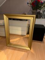 Spiegel 80 x 100 gouden lijst, 100 tot 150 cm, Ophalen of Verzenden, Zo goed als nieuw, 75 tot 100 cm