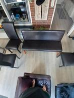 3 stoelen en bankje voor eethoek voor weinig, Huis en Inrichting, Complete eetkamers, Ophalen of Verzenden, Zo goed als nieuw