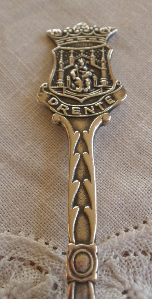 Oud verzilverd lepeltje Drente - Wapen, Ophalen of Verzenden