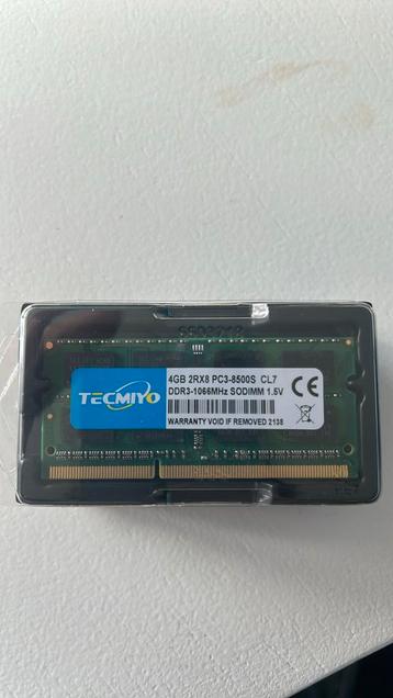 Ongebruikt RAM 4 Stuks 4GB PC3 8500S CL7 DDR3 1066MHZ 