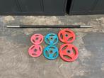 14 x bodypump set body pump halter met schijven, Ophalen, Gebruikt, 14 sets, Stangen met schijven