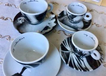 Illy Art Collection 2 capucino+2 espresso kop en schotels’99 beschikbaar voor biedingen