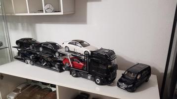 1:18 Mercedes Benz Actros + Lohr beschikbaar voor biedingen