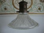 Oude holophane Hanglamp nr. 1, Huis en Inrichting, Lampen | Hanglampen, Gebruikt, 50 tot 75 cm, Verzenden, Le lustre